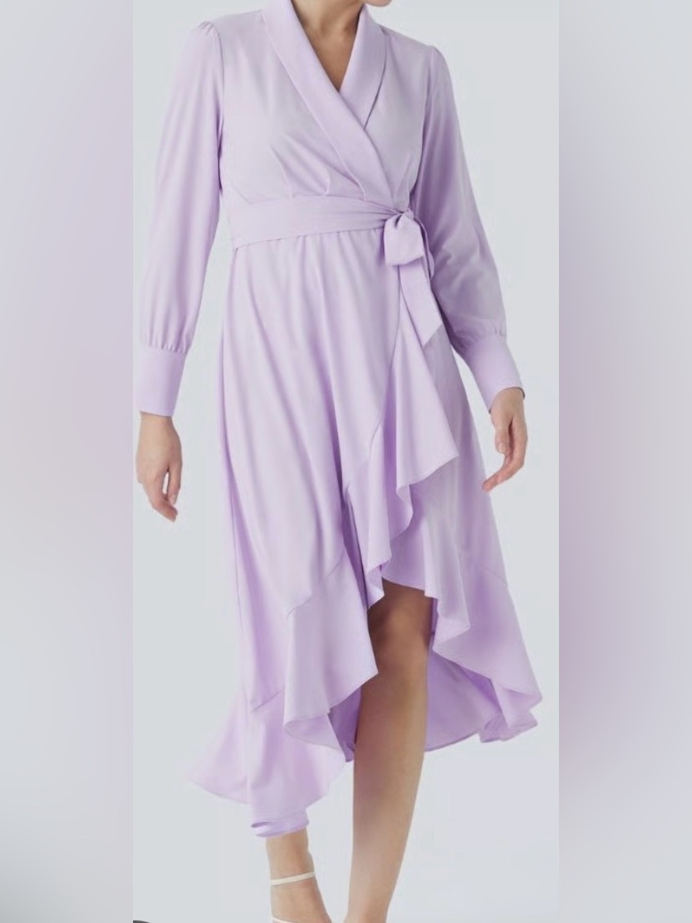 HALARA Lilac High-Low Wrap Dress Small